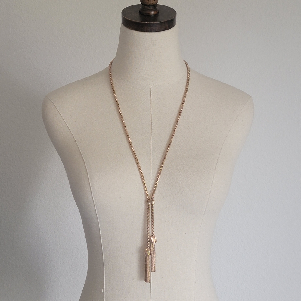 🆕️ J. Crew Double Tassle Chain Necklace